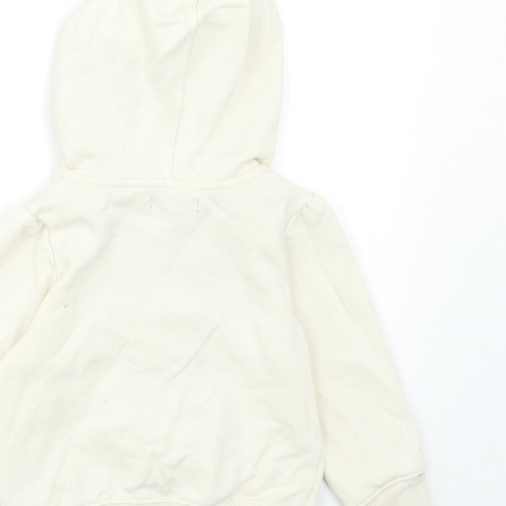 Gap Girls White   Full Zip Hoodie Size 3 Years