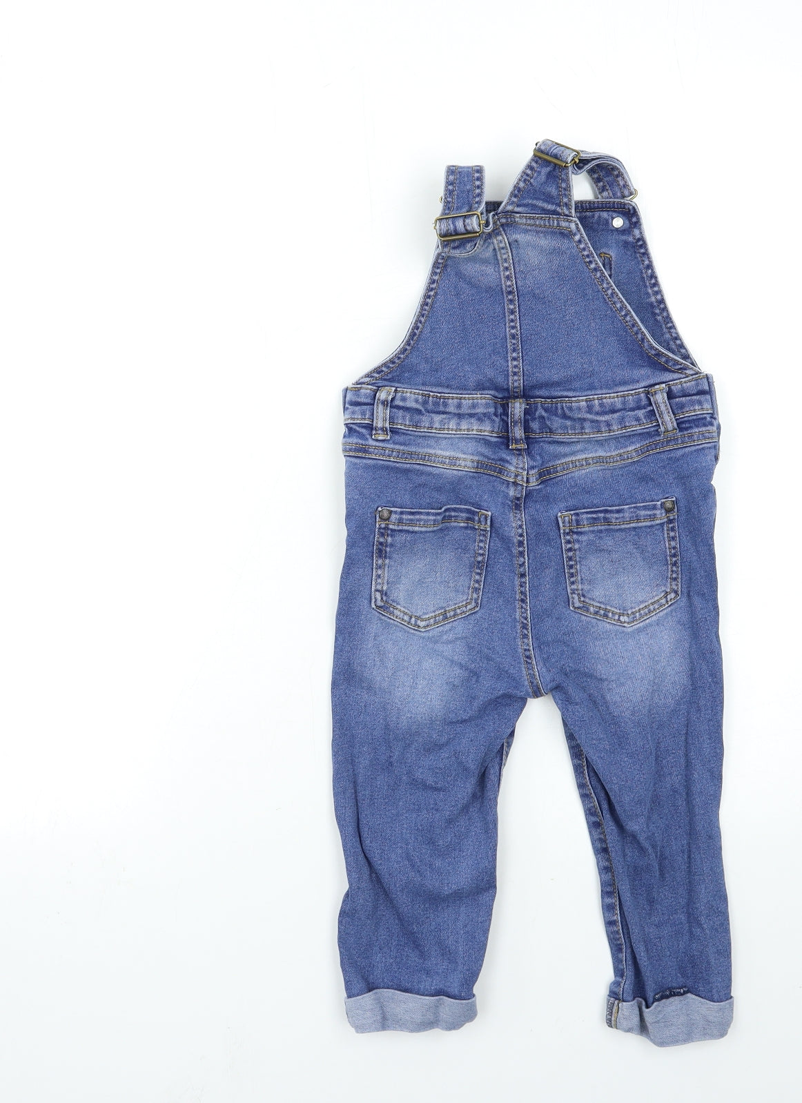 Blue Zoo Girls Blue  Denim Dungaree One-Piece Size 2-3 Years