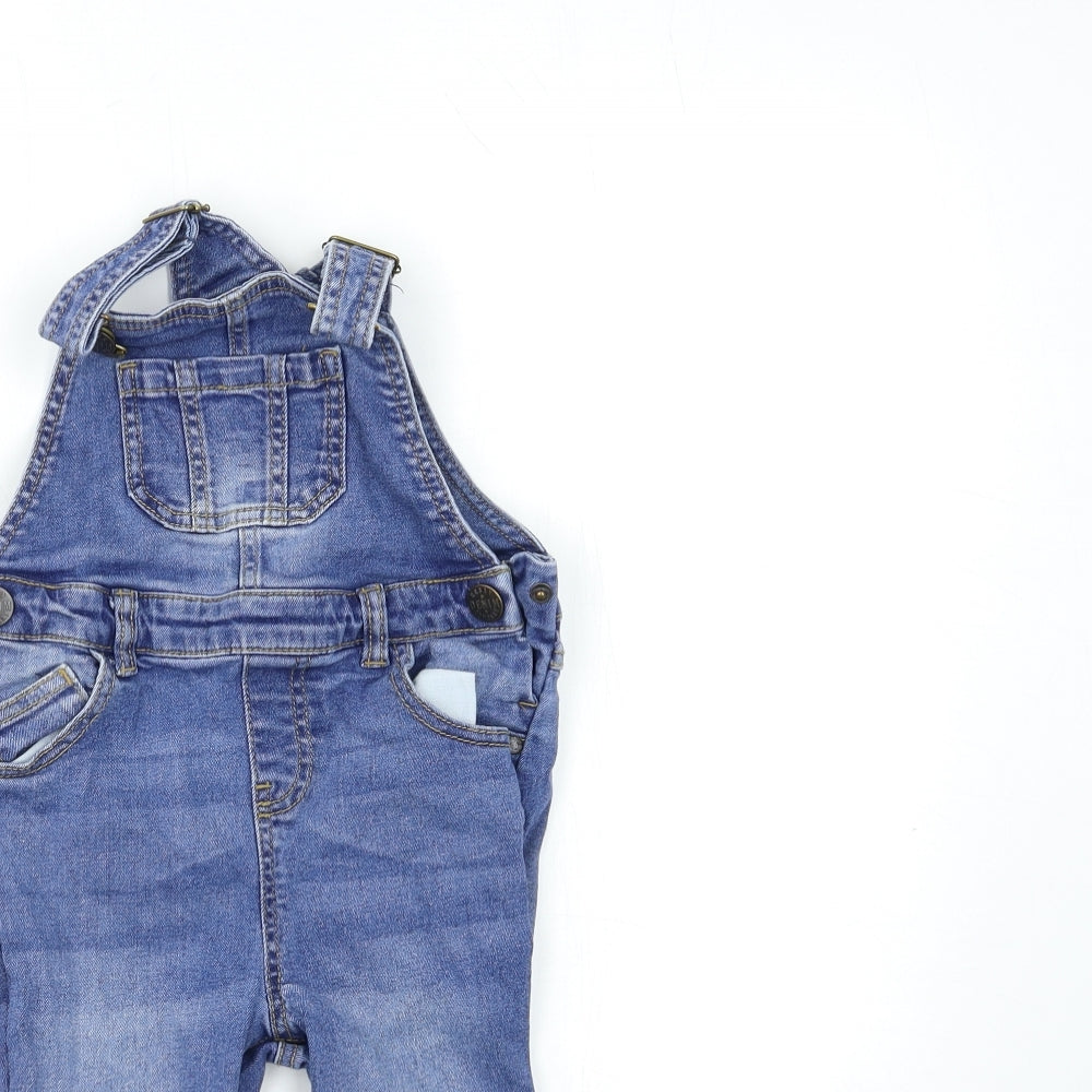 Blue Zoo Girls Blue  Denim Dungaree One-Piece Size 2-3 Years