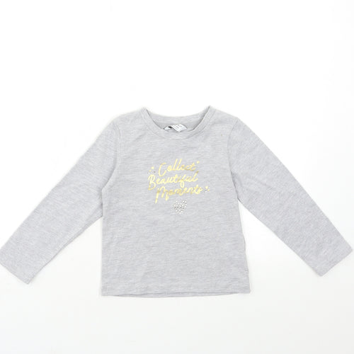 Primark Boys Grey   Basic T-Shirt Size 4-5 Years
