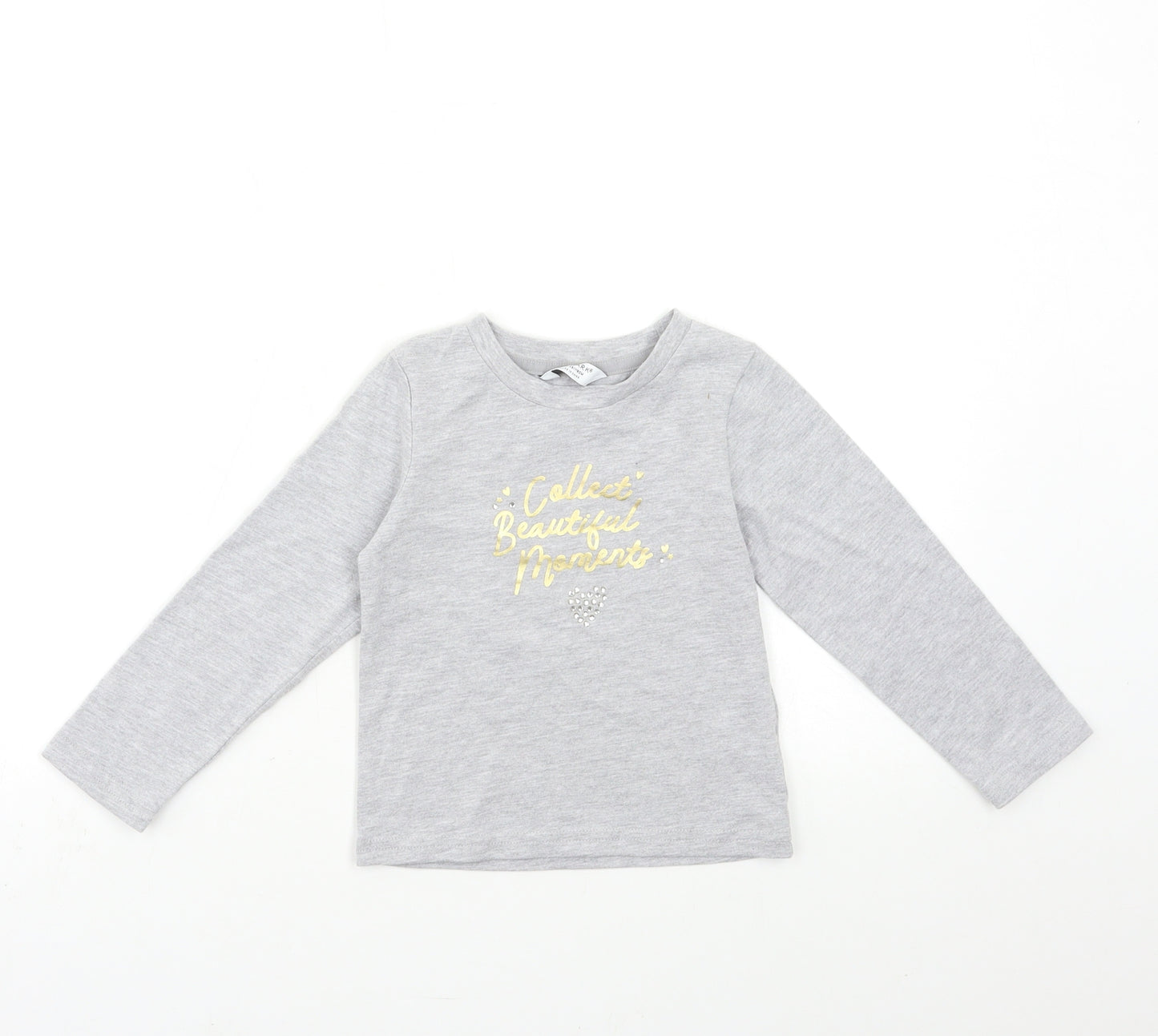 Primark Boys Grey   Basic T-Shirt Size 4-5 Years