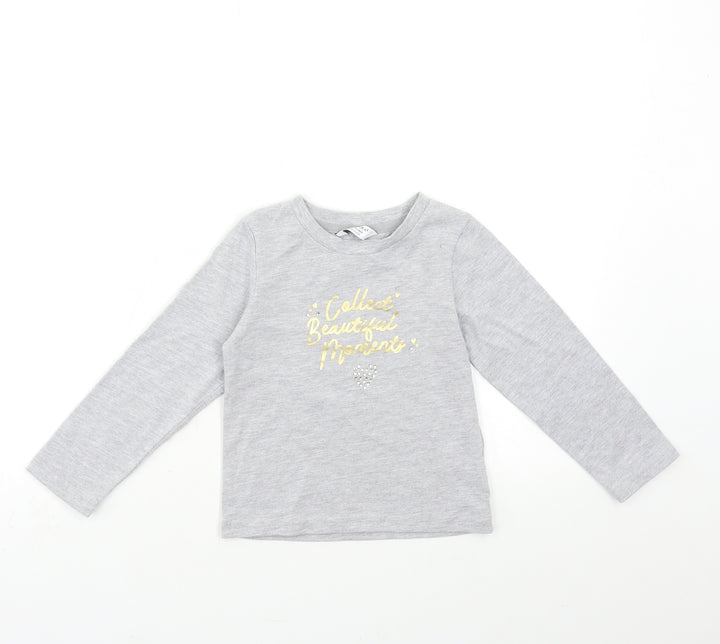 Primark Boys Grey   Basic T-Shirt Size 4-5 Years