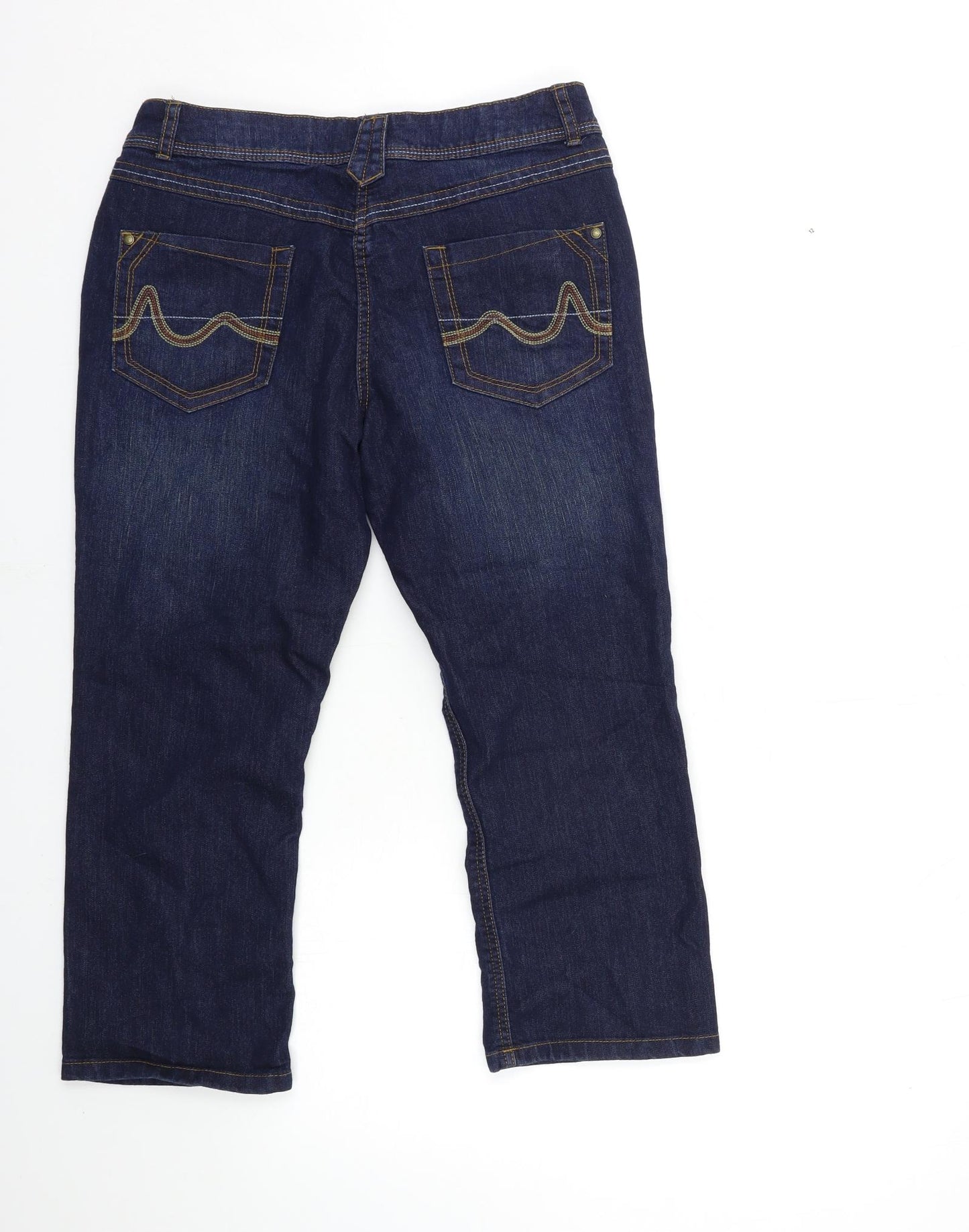 NEXT Womens Blue  Denim Cropped Jeans Size 12 L22 in