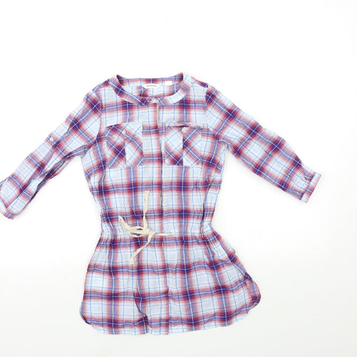 Country Road Girls Blue Check  Shirt Dress  Size 4 Years