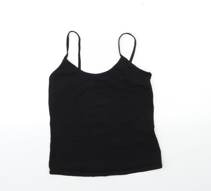 Boohoo Womens Black Basic Tank Size 14
