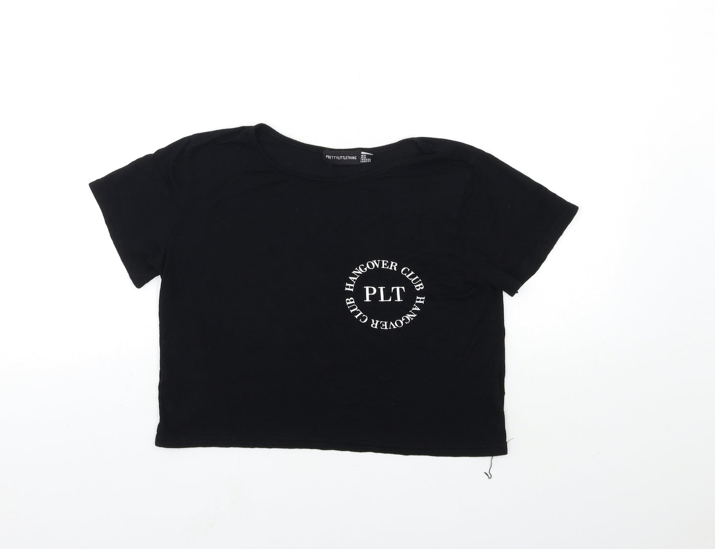 PRETTYLITTLETHING Womens Black   Basic T-Shirt Size 8