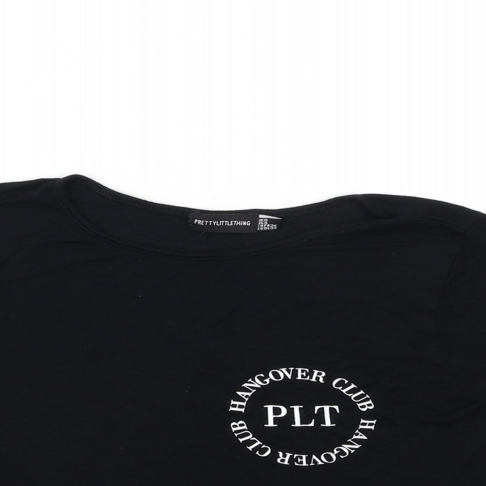 PRETTYLITTLETHING Womens Black   Basic T-Shirt Size 8