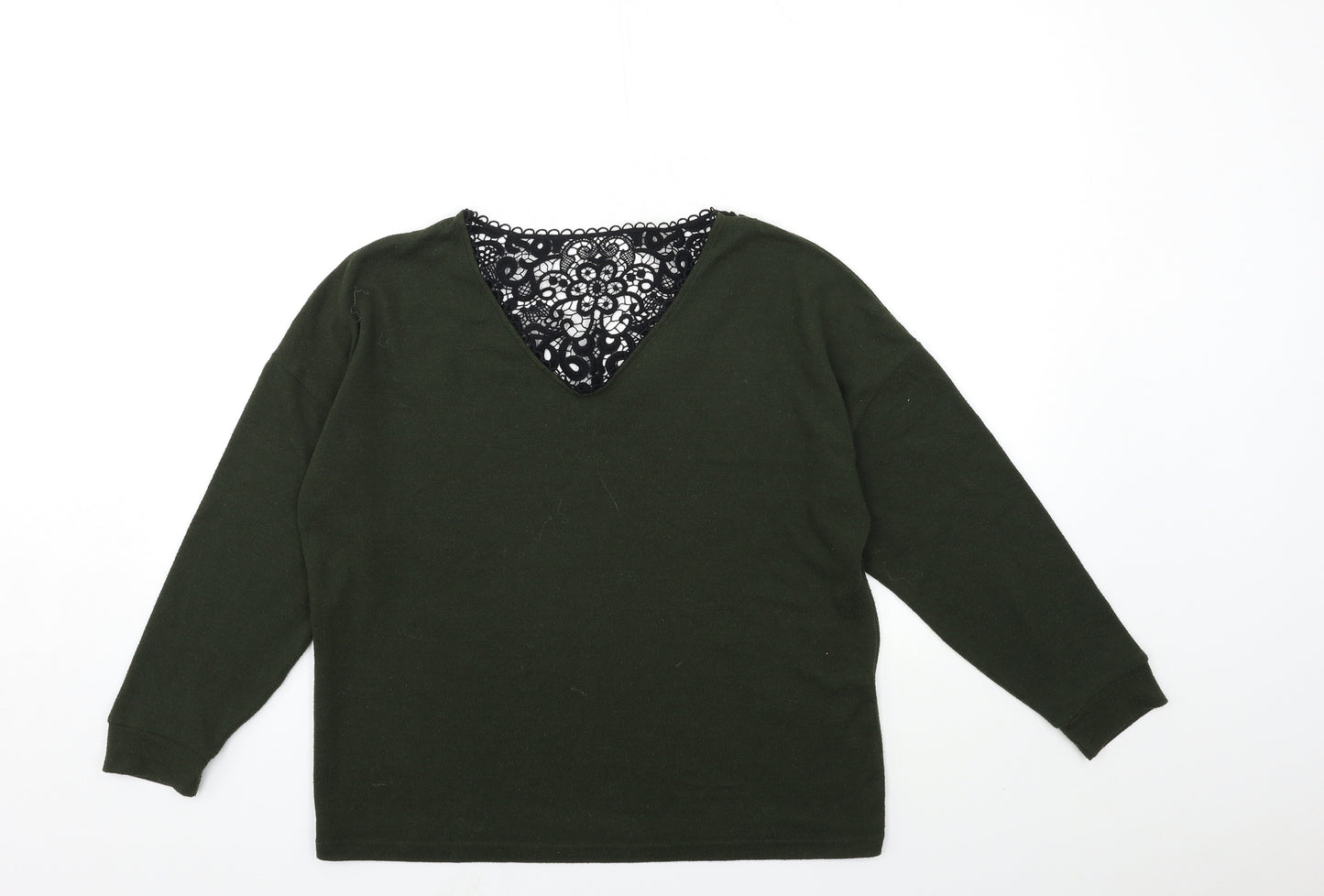 Dorothy Perkins Womens Green  Knit Pullover Jumper Size 8