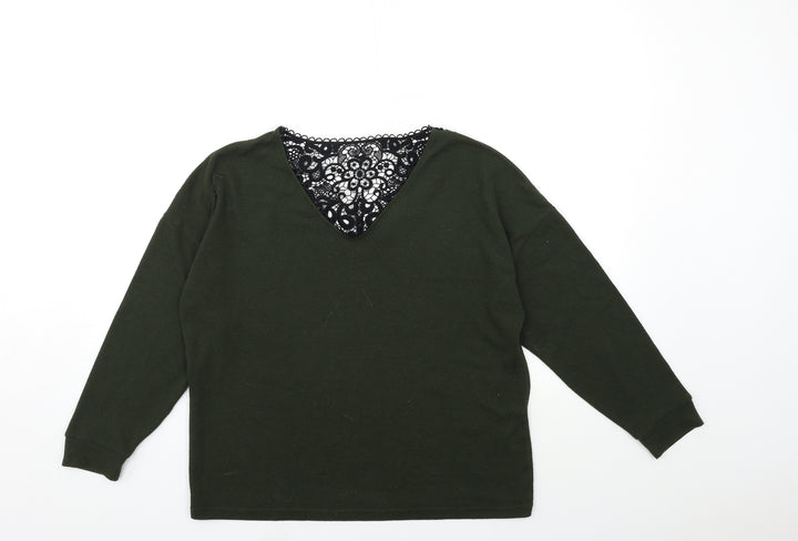 Dorothy Perkins Womens Green  Knit Pullover Jumper Size 8