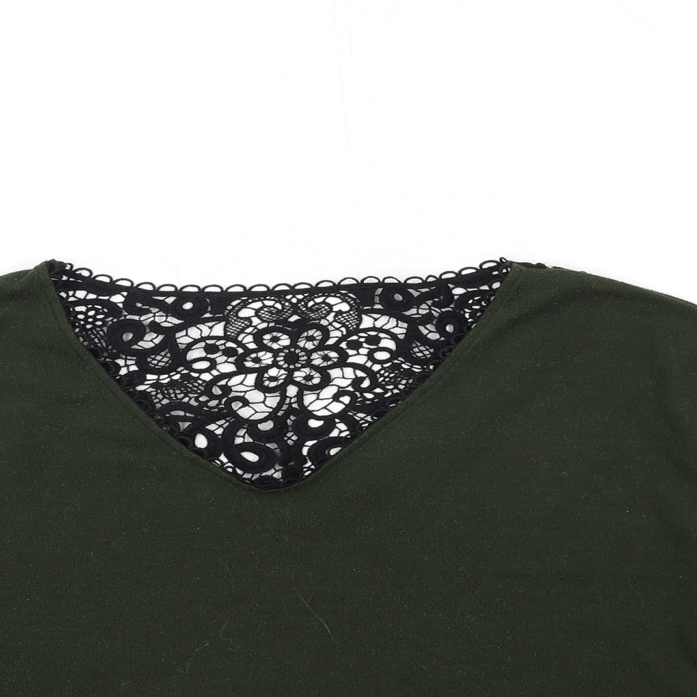 Dorothy Perkins Womens Green  Knit Pullover Jumper Size 8
