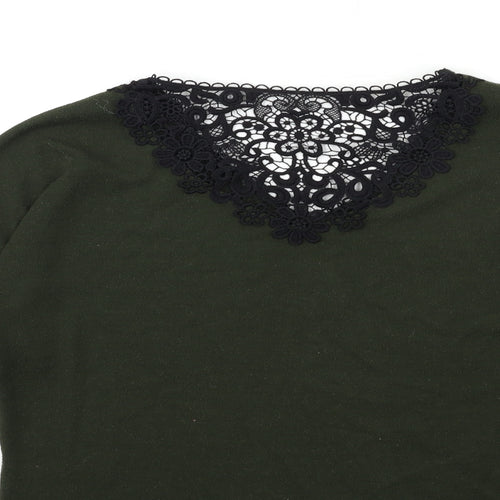 Dorothy Perkins Womens Green  Knit Pullover Jumper Size 8