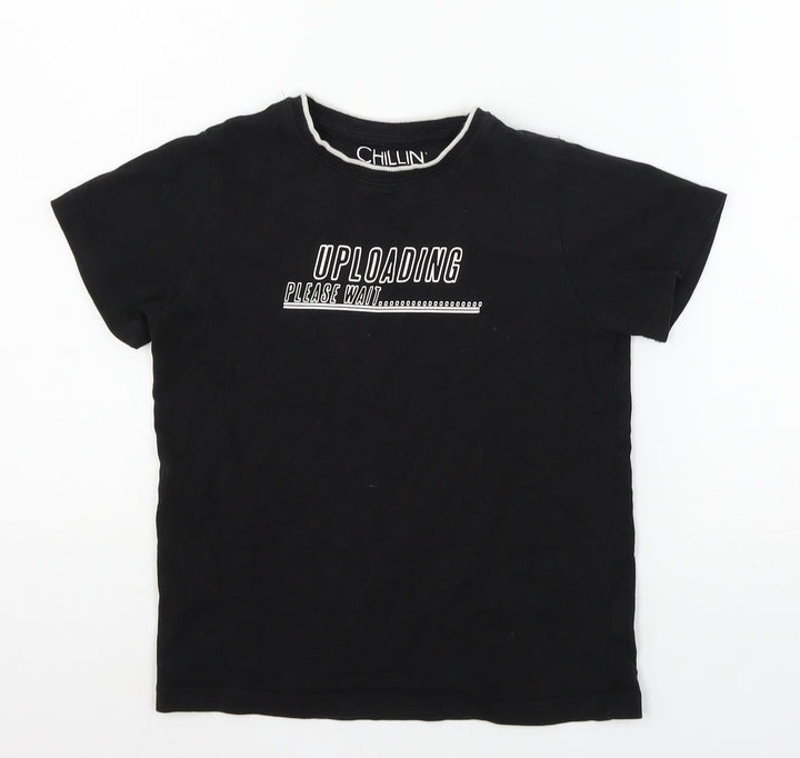 NEXT Boys Black Jersey Basic T-Shirt Size 8 Years - Uploading