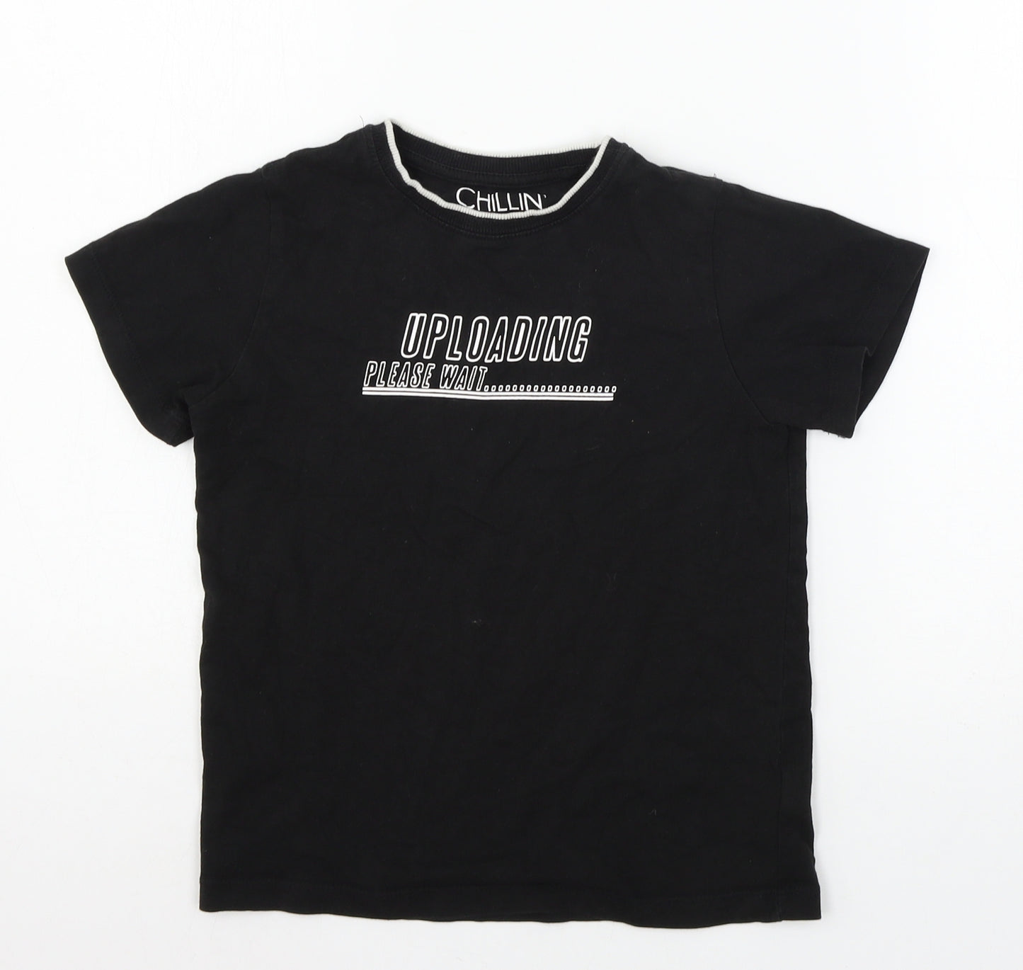 NEXT Boys Black  Jersey Basic T-Shirt Size 8 Years  - Uploading
