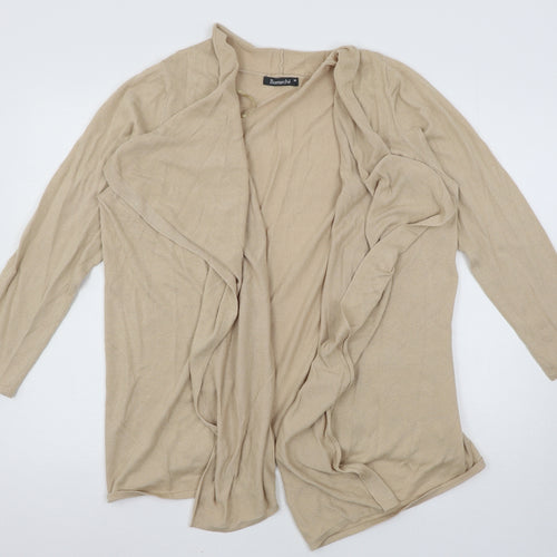Bonmarché Womens Beige  Knit Cardigan Jumper Size M