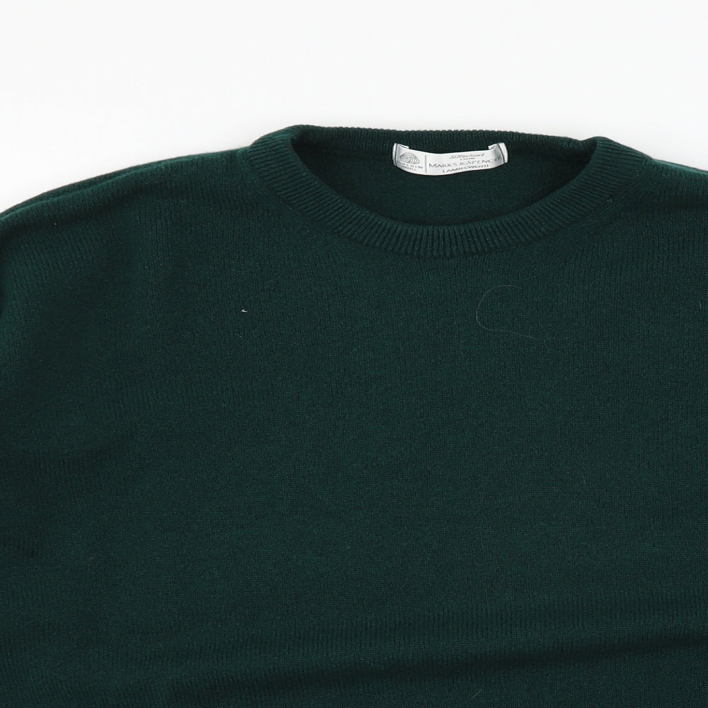 St Michael Mens Green  Knit Pullover Jumper Size XL