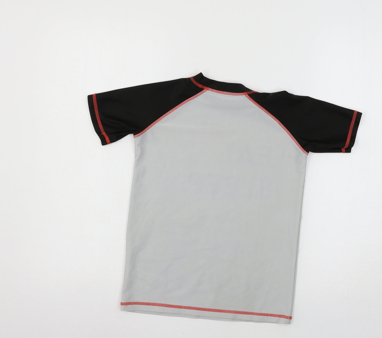 Preworn Boys Grey Geometric  Basic T-Shirt Size 12 Years  - Battle Royal