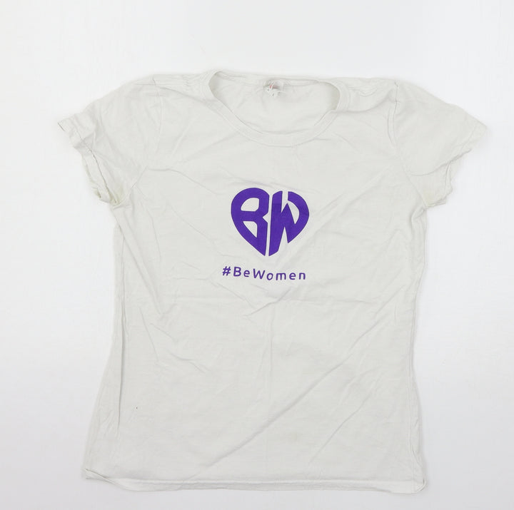 Fruit of the Loom Womens White Jersey Basic T-Shirt Size M - Be Women