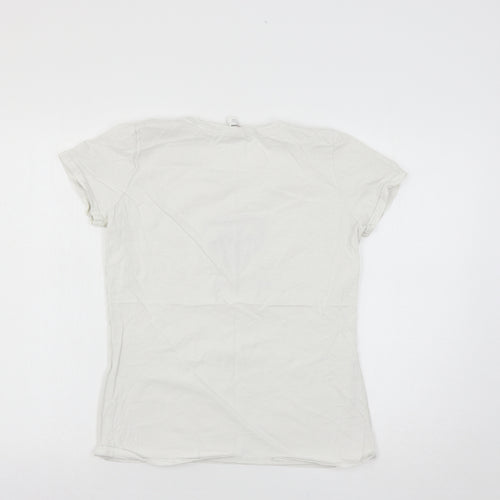 Fruit of the Loom Womens White  Jersey Basic T-Shirt Size M  - Be Women