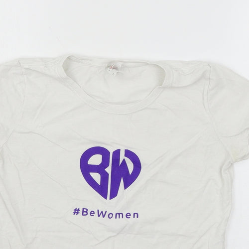 Fruit of the Loom Womens White  Jersey Basic T-Shirt Size M  - Be Women