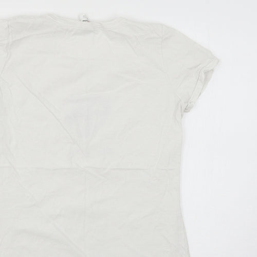Fruit of the Loom Womens White  Jersey Basic T-Shirt Size M  - Be Women