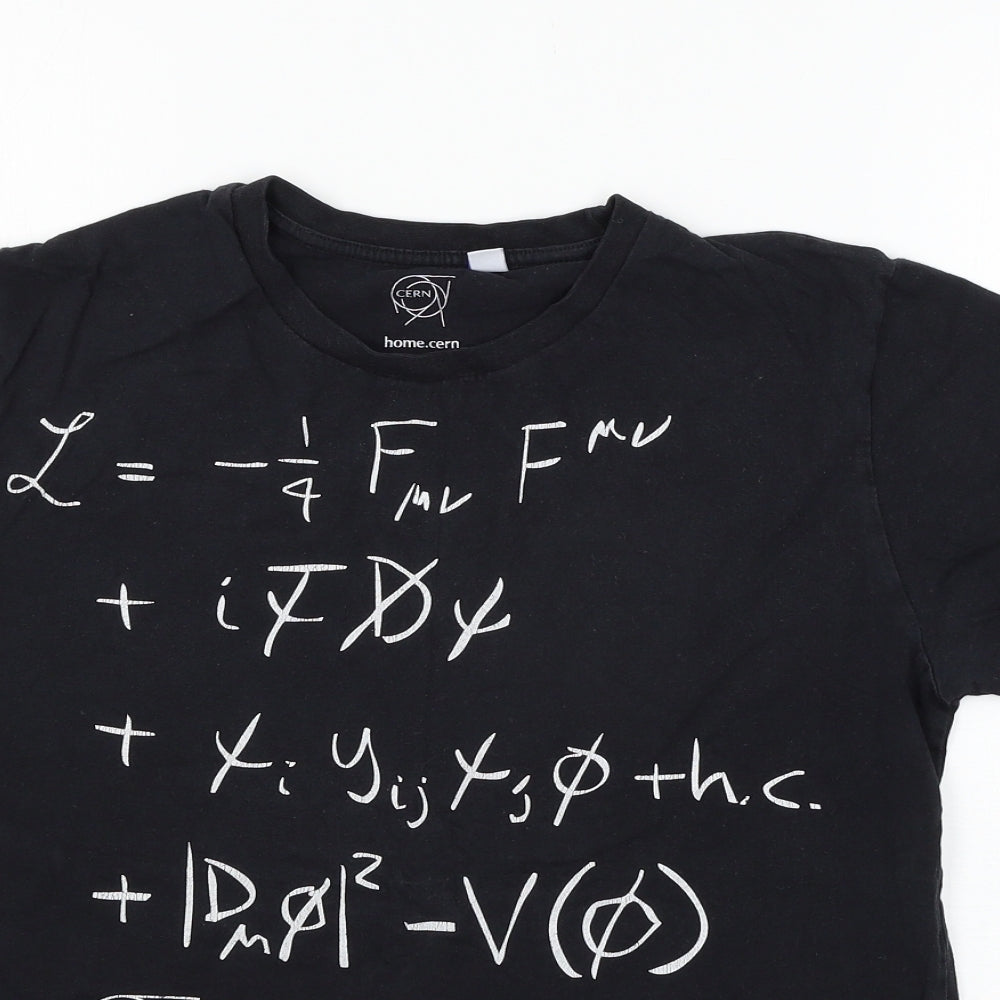 Cern Mens Black  Jersey  T-Shirt Size M  - Equation