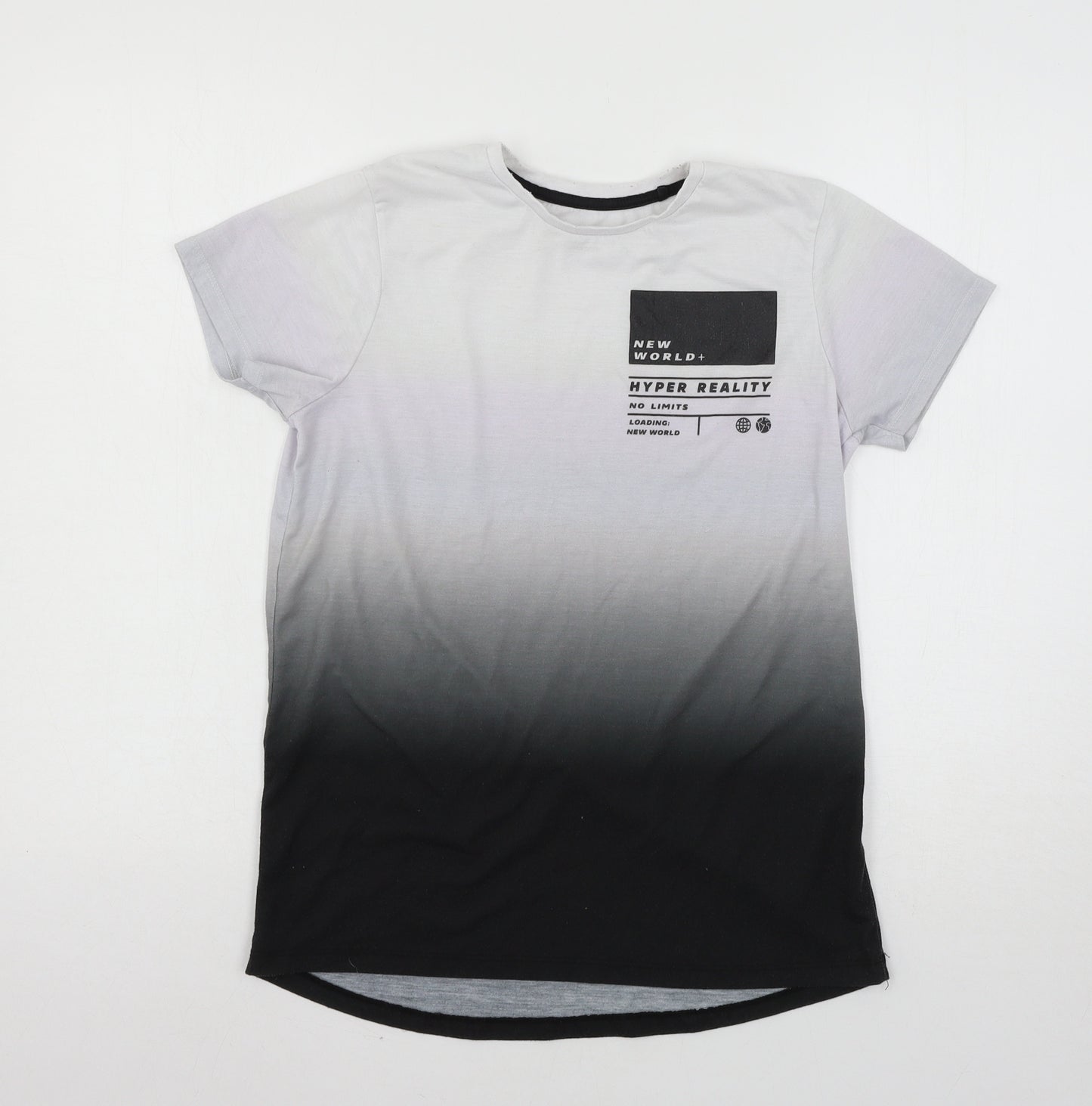 Primark Boys Grey  Jersey Basic T-Shirt Size 12-13 Years  - New World