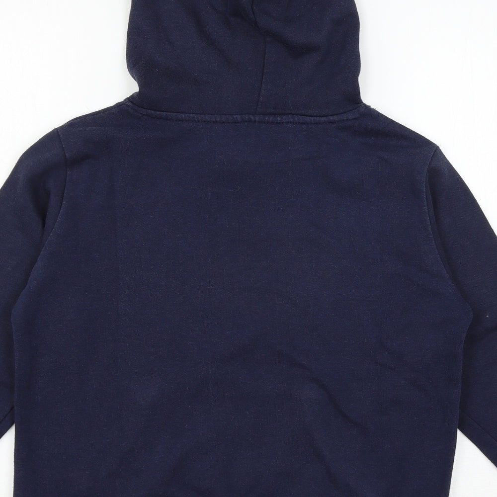 FC Barcelona Boys Blue  Jersey Pullover Hoodie Size 10-11 Years