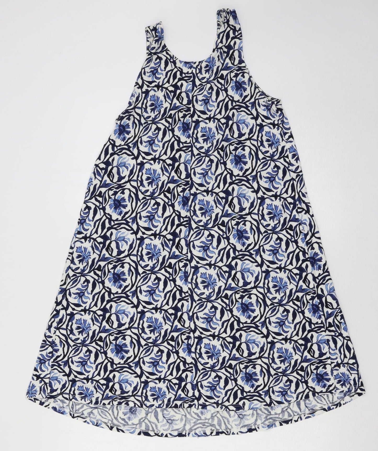 H&M Womens Blue Geometric Jersey Basic Tank Size S