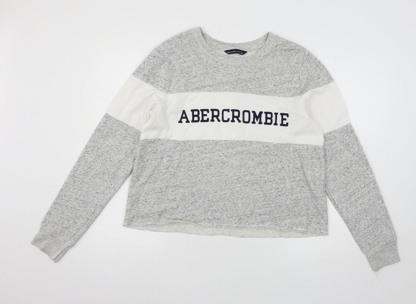 Abercrombie & Fitch Womens Grey  Jersey Pullover Sweatshirt Size L