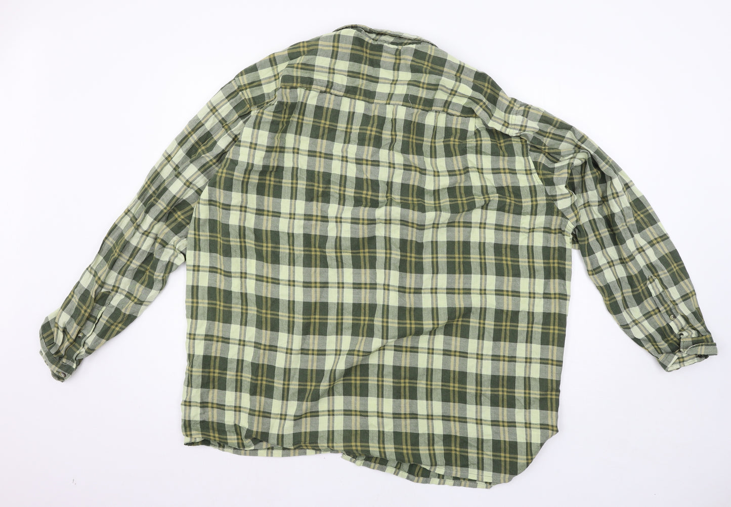 Champion Mens Gold Check   Button-Up Size 3XL