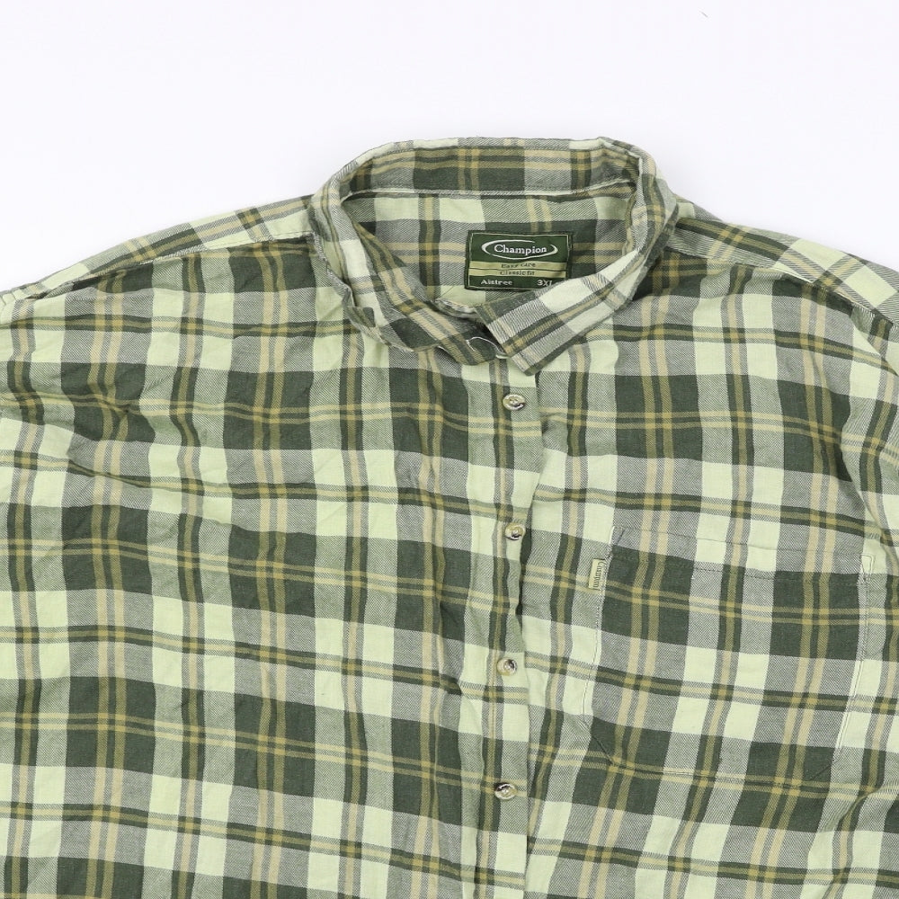 Champion Mens Gold Check   Button-Up Size 3XL