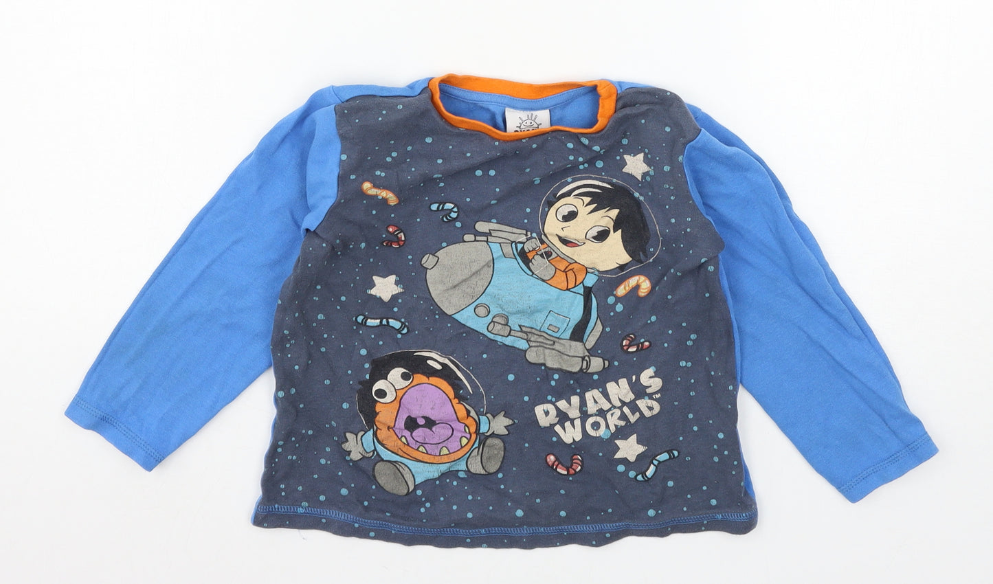 George Boys Blue  Jersey Basic T-Shirt Size 6-7 Years  - RYANS WORLD