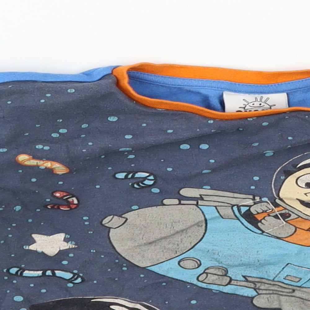 George Boys Blue  Jersey Basic T-Shirt Size 6-7 Years  - RYANS WORLD
