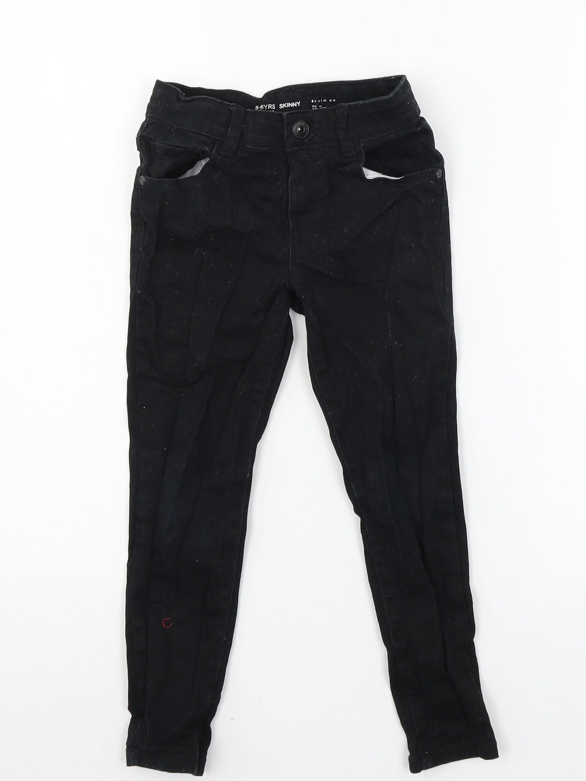 Denim & Co. Boys Black  Denim Skinny Jeans Size 5-6 Years