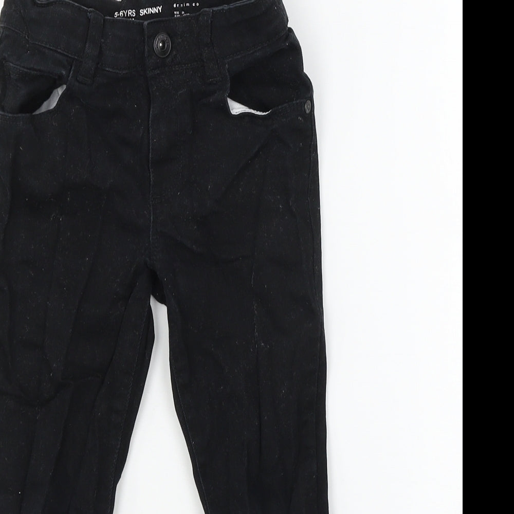 Denim & Co. Boys Black  Denim Skinny Jeans Size 5-6 Years
