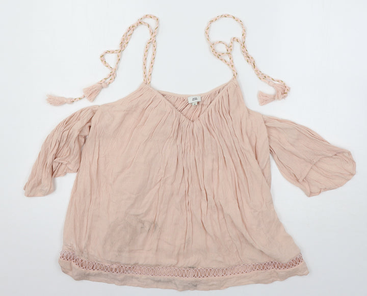 River Island Womens Pink   Basic Blouse Size 10