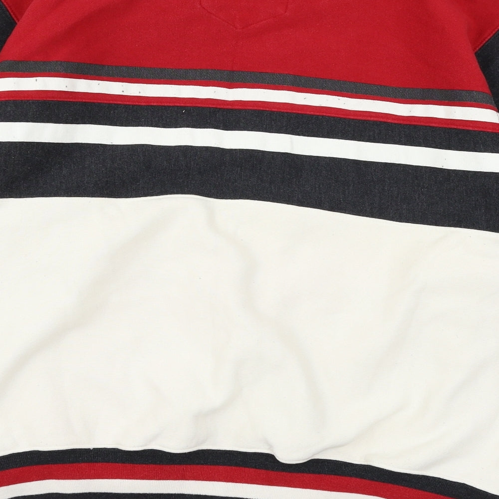 Triple Five Soul Mens White Geometric Jersey Full Zip Sweatshirt Size M