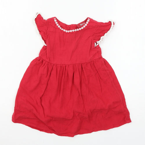 Sprout Girls Red   Skater Dress  Size 2 Years
