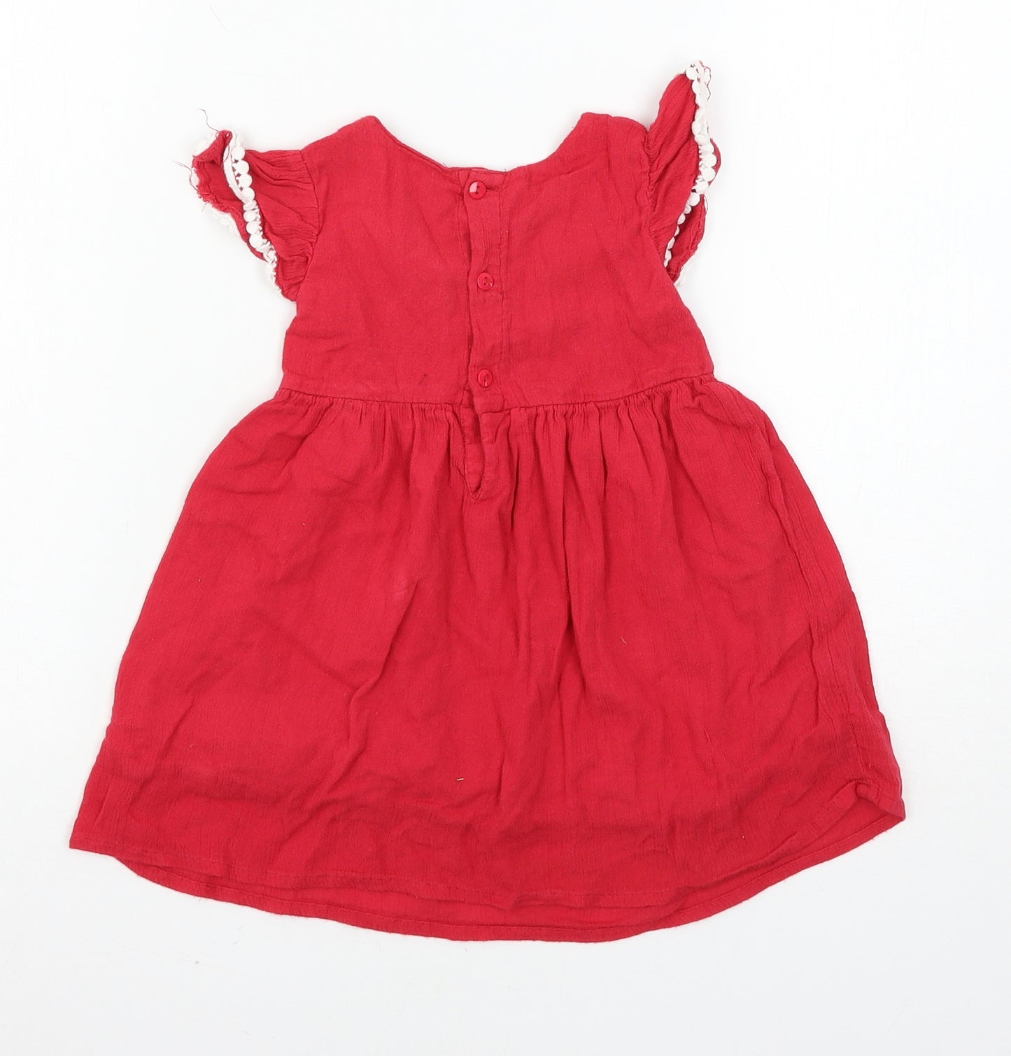 Sprout Girls Red   Skater Dress  Size 2 Years