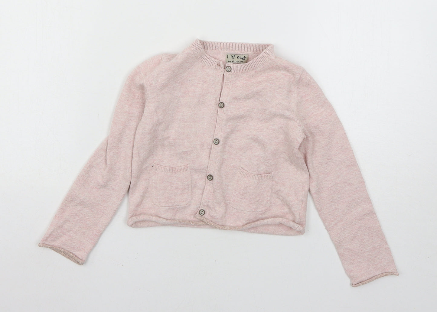 NEXT Girls Pink  Knit Cardigan Jumper Size 4-5 Years