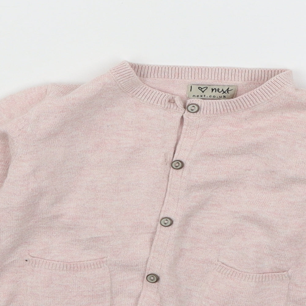 NEXT Girls Pink  Knit Cardigan Jumper Size 4-5 Years