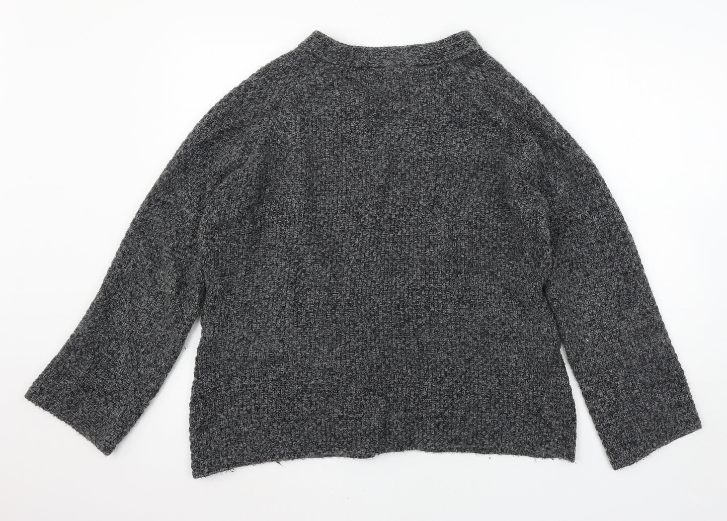 Marks and Spencer Womens Grey  Knit Cardigan Jumper Size 16