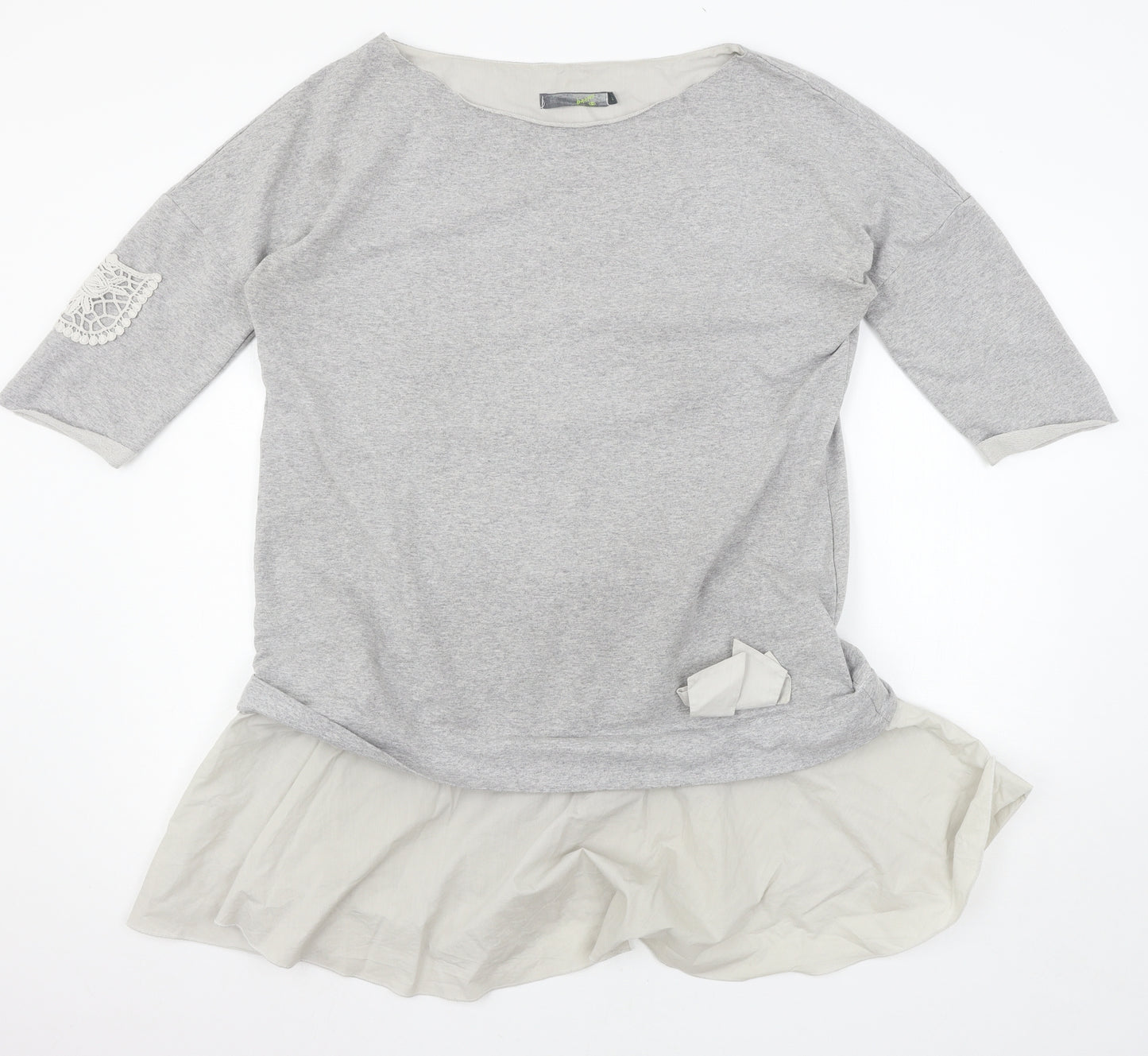 Baset Womens Grey  Jersey Basic T-Shirt Size XL