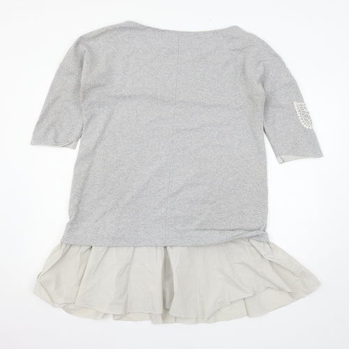 Baset Womens Grey  Jersey Basic T-Shirt Size XL