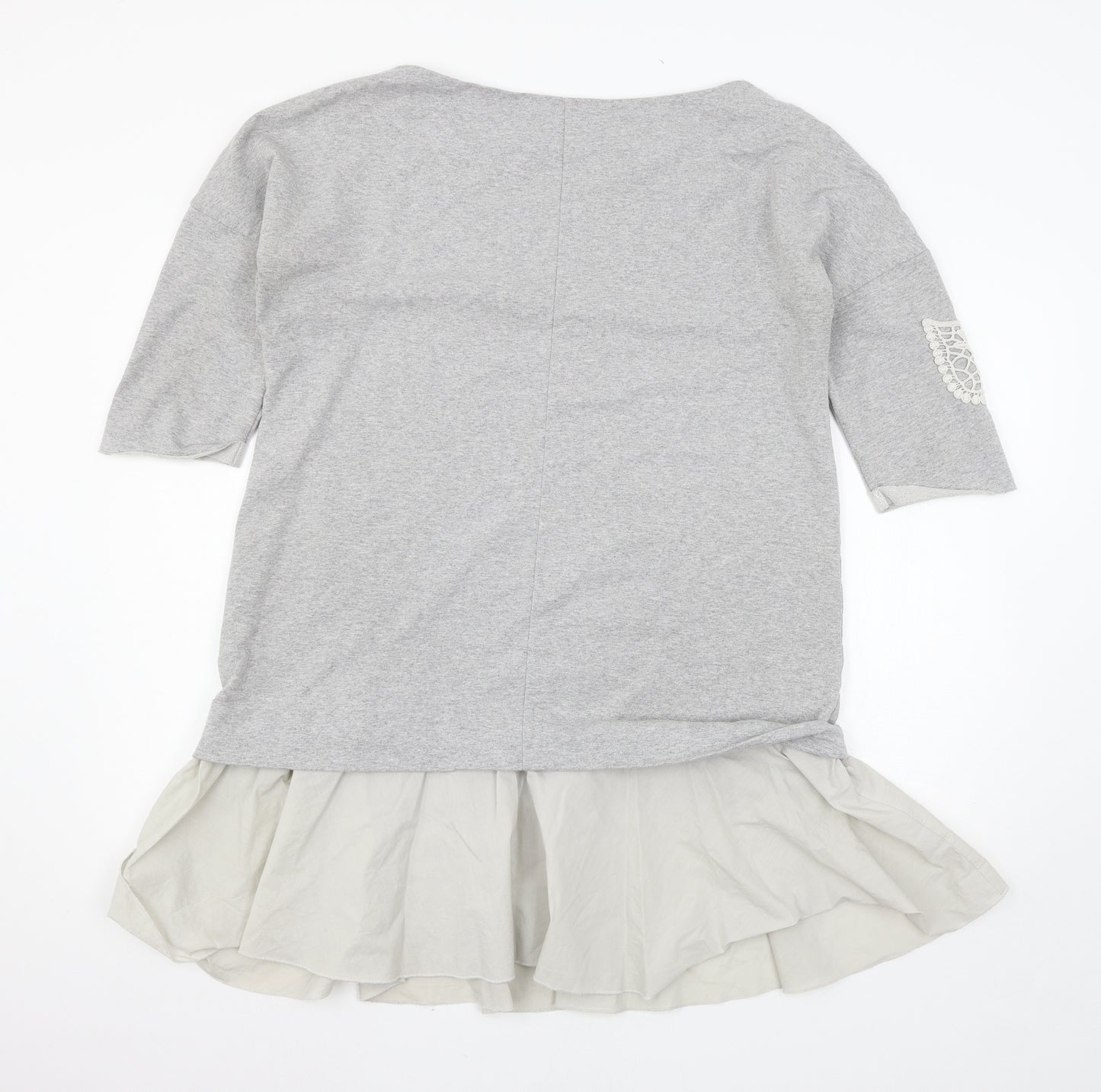 Baset Womens Grey  Jersey Basic T-Shirt Size XL