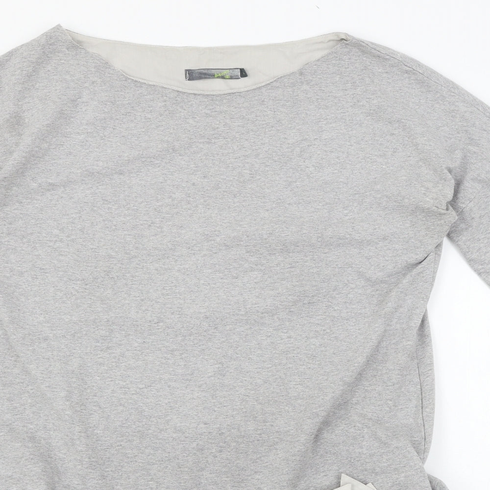 Baset Womens Grey  Jersey Basic T-Shirt Size XL