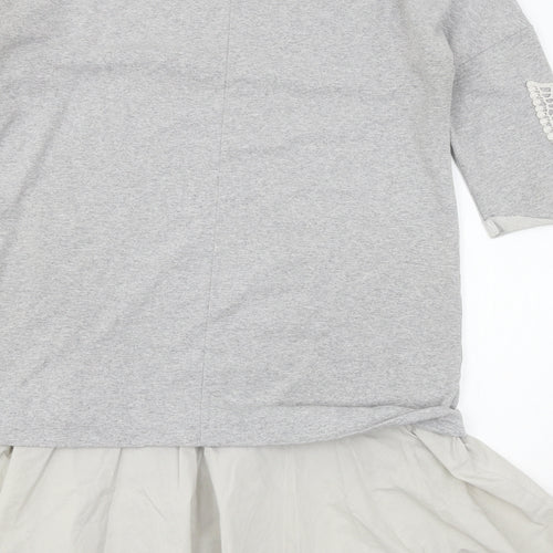 Baset Womens Grey  Jersey Basic T-Shirt Size XL