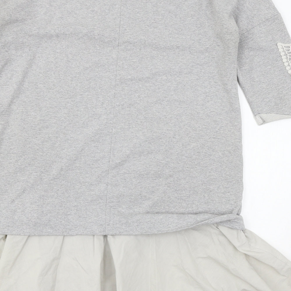 Baset Womens Grey  Jersey Basic T-Shirt Size XL