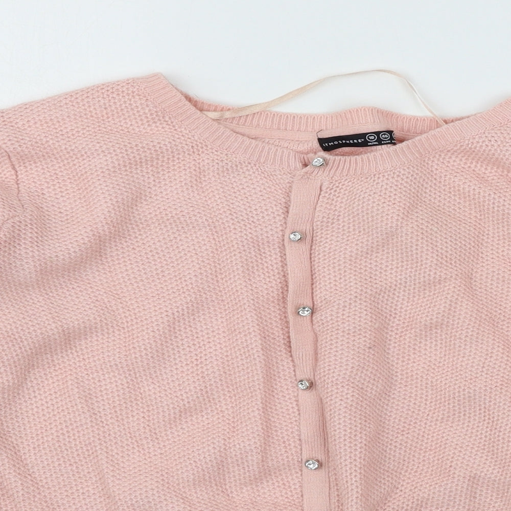 Atmosphere Womens Pink  Knit Cardigan Jumper Size 18