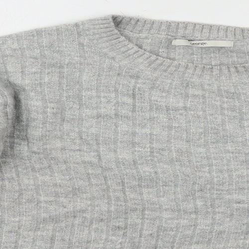 George Womens Grey  Knit Pullover Jumper Size M